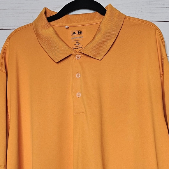 Adidas Puremotion Orange Golf Polo Shirt - Picture 3 of 10